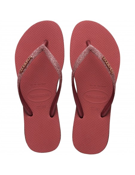 Havaianas - Tongs Femme Slim Sparkle Rose Foncé - 4146093.5190