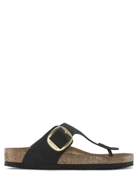 Birkenstock - Mules Femme - Gizeh Big Buckle Lenb Black - 1024107