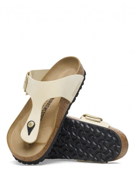 Birkenstock - Mules Femme - Gizeh Big Buckle Lenb Ecru - 1026605