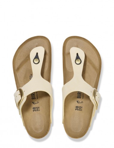 Birkenstock - Mules Femme - Gizeh Big Buckle Lenb Ecru - 1026605