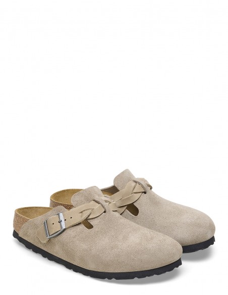 Birkenstock - Sabots Femme - Boston Leve Braided Taupe - 1026694