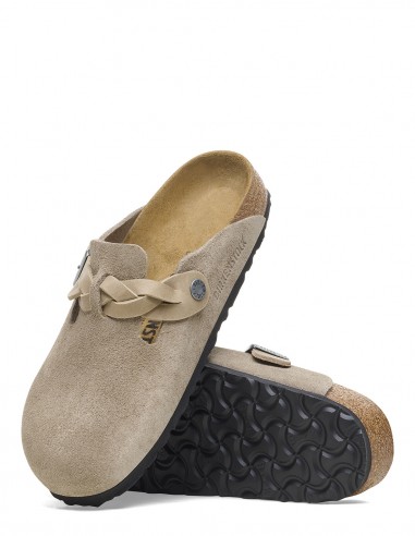 Birkenstock - Sabots Femme - Boston Leve Braided Taupe - 1026694