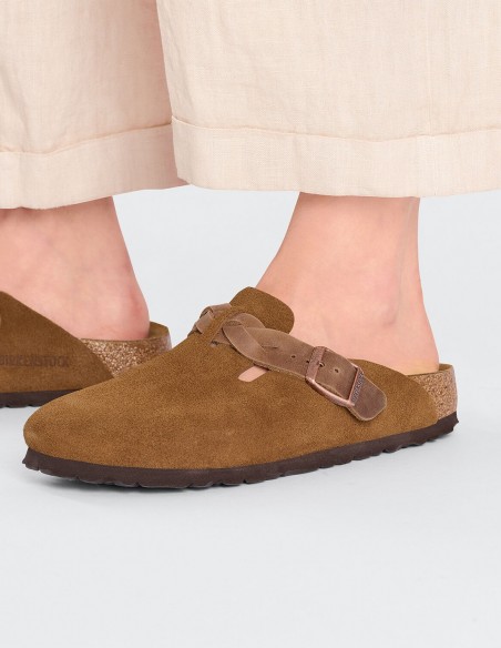 Birkenstock - Sabots Femme - Boston Leve Braided Mink Marron - 1026713