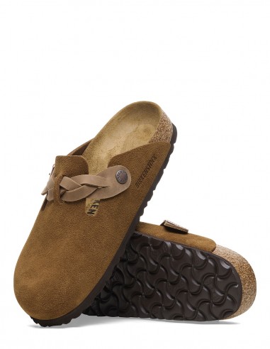 Birkenstock - Sabots Femme - Boston Leve Braided Mink Marron - 1026713