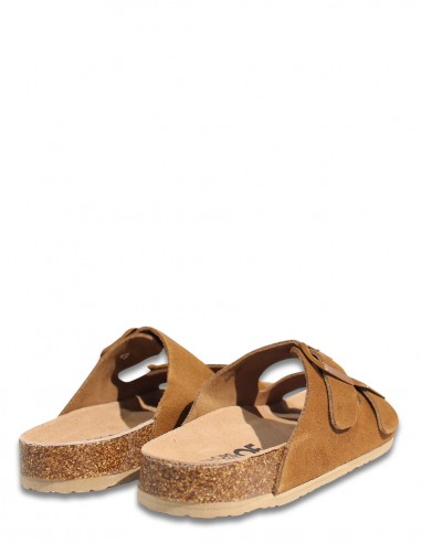 Mules Homme Colors Of California Buckles En Daim Marron