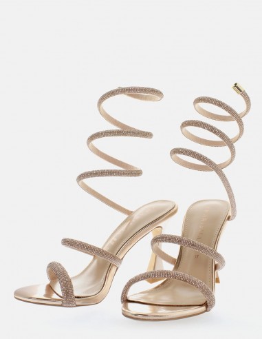Kharisma - Sandales à talons Femme 7603 Strass Rosa Oro - IRÈNE ROSAORO