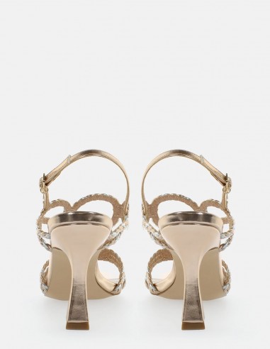 Kharisma - Sandales à talons Femme 7568 Laminato Rosa Oro Multi - LEIA ROSAORO