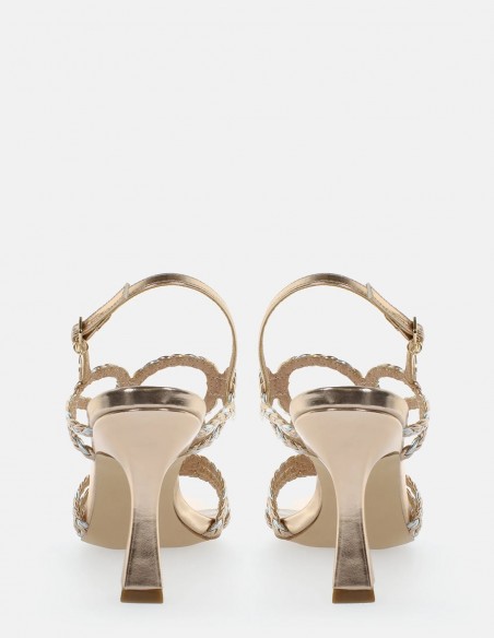 Kharisma - Sandales à talons Femme 7568 Laminato Rosa Oro Multi - LEIA ROSAORO