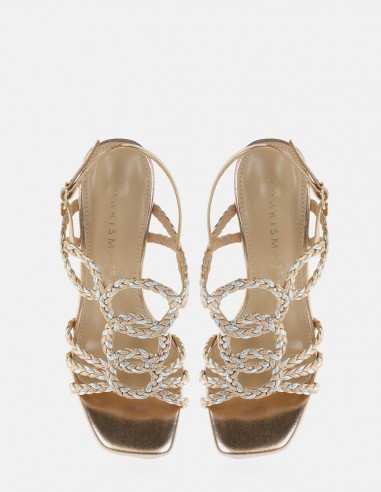 Kharisma - Sandales à talons Femme 7568 Laminato Rosa Oro Multi - LEIA ROSAORO