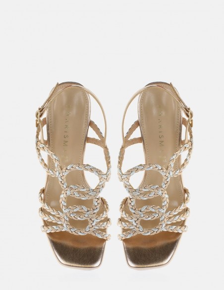 Kharisma - Sandales à talons Femme 7568 Laminato Rosa Oro Multi - LEIA ROSAORO