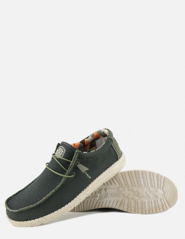 Dude - Derbies Homme Wally Sox Vert - 40019-PINE