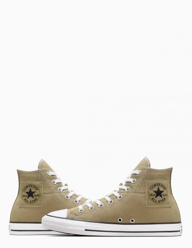 Converse Chuck Taylor All Star Hautes Vert Olive - Look Moderne et Texture Unique