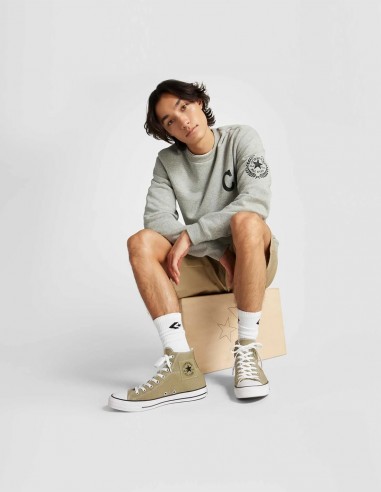 Converse Chuck Taylor All Star Hautes Vert Olive - Look Moderne et Texture Unique