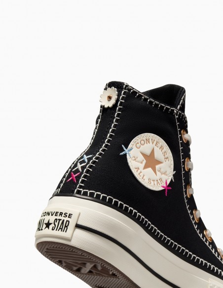 Converse Chuck Taylor Hautes Noires | Baskets Icôniques avec Détails Colorés