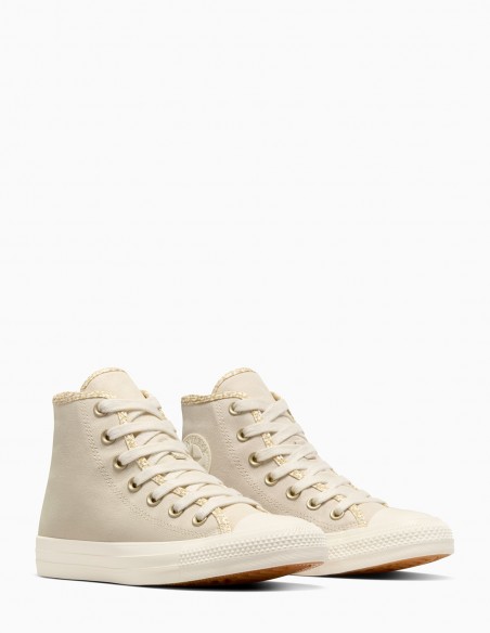 Converse Chuck Taylor All Star Hautes Beige - Style Minimaliste et Confort