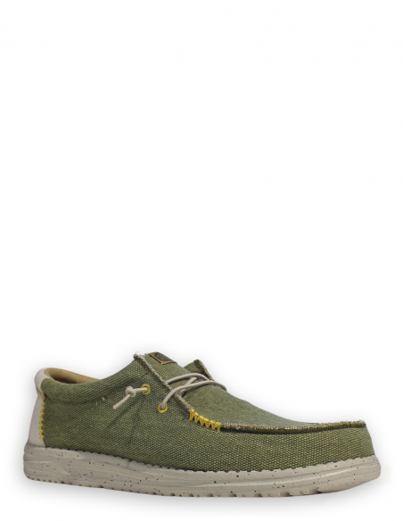 DUDE - Derbies Homme Wally Coastline Jute Vert Toile - 40952-337