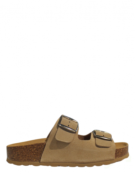 Sandales en Suède Sable à Brides Réglables pour un Confort Durable | Mode Été