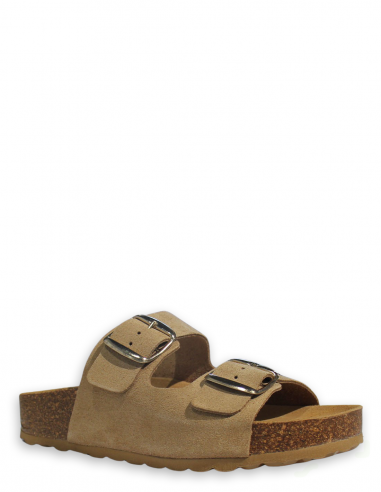 Sandales en Suède Sable à Brides Réglables pour un Confort Durable | Mode Été