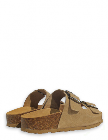 Sandales en Suède Sable à Brides Réglables pour un Confort Durable | Mode Été