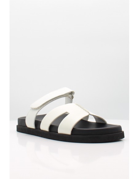 Hylton - Mules Femme Mosaic Blanche SM11003028-16Y 9092 WHITE/BLK