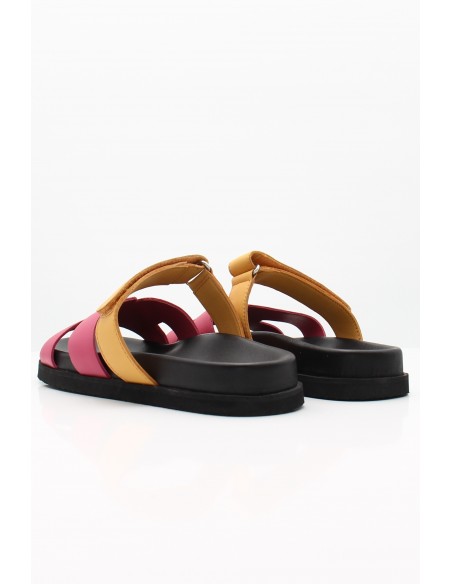 Hylton - Mules Femme Mosaic Rose Orange – 9092 FUXIA ORANGE