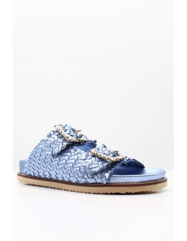 Inuovo- Mules Deux Lanières Femme - 395010 metallic blue