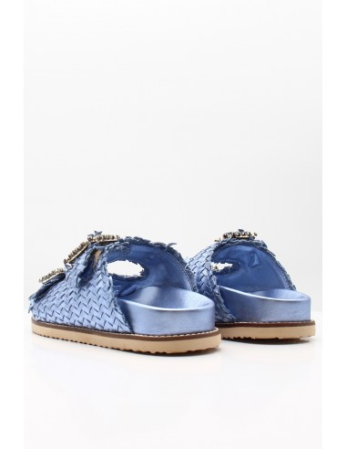 Inuovo- Mules Deux Lanières Femme - 395010 metallic blue