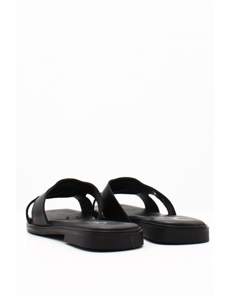 Sandales Plates GoodStep en Cuir Doré – Confort et Élégance