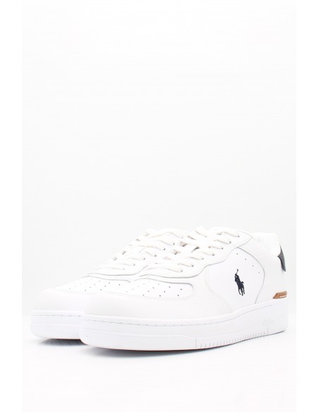 Élégance Classique | Baskets Ralph Lauren en Cuir Blanc | Hylton