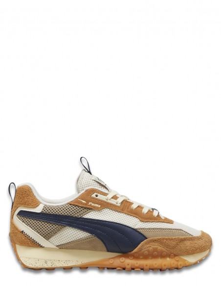 Puma Wild Rider Rollin' Beige et Bleu Marine - Confort Urbain avec une Touche Rétro