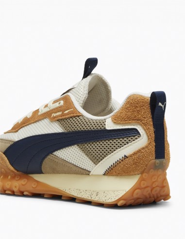 Puma Wild Rider Rollin' Beige et Bleu Marine - Confort Urbain avec une Touche Rétro