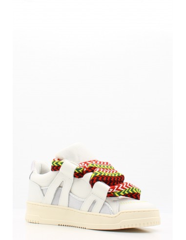 Baskets de Ville Femme SMR23 Modèle INNA A247 Cuir Blanc - Hylton.fr