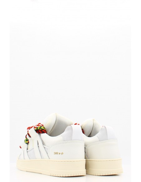 Baskets de Ville Femme SMR23 Modèle INNA A247 Cuir Blanc - Hylton.fr