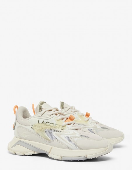 Lacoste Storm 96 Lo Blanc et Gris - Style Urbain et Confort Exceptionnel