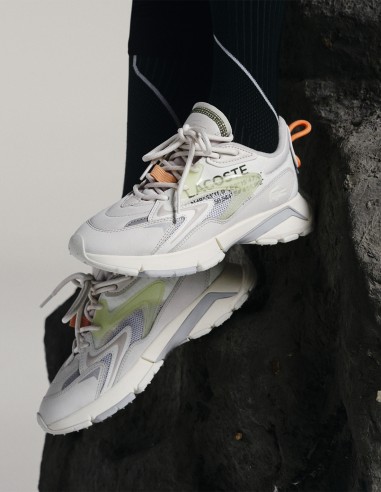 Lacoste Storm 96 Lo Blanc et Gris - Style Urbain et Confort Exceptionnel