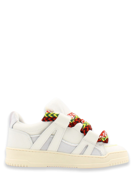 Baskets de Ville Femme SMR23 Modèle INNA A247 Cuir Blanc - Hylton.fr