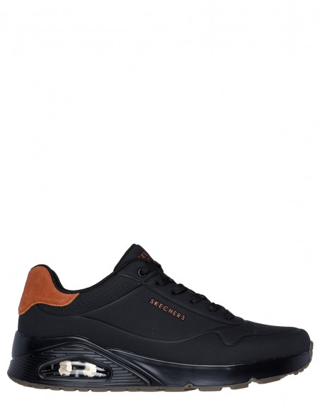 Baskets Skechers Uno - Stand on Air Noir - Confort et Style Moderne