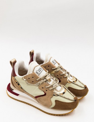 Sneakers Rétro Multi-Matériaux Earth Tones 0.105 – Confort et Style