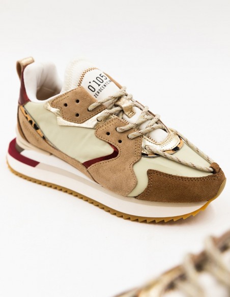 Sneakers Rétro Multi-Matériaux Earth Tones 0.105 – Confort et Style