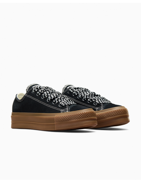 Baskets Converse Chuck Taylor All Star Lift en Noir Gomme Marron - Hylton