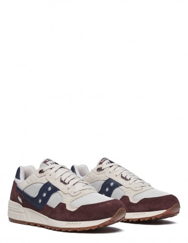 Baskets Saucony Shadow 5000 Bordeaux, Blanc et Bleu Marine - HYLTON.Fr