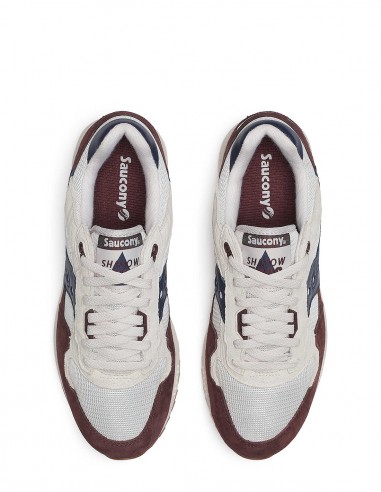 Baskets Saucony Shadow 5000 Bordeaux, Blanc et Bleu Marine - HYLTON.Fr