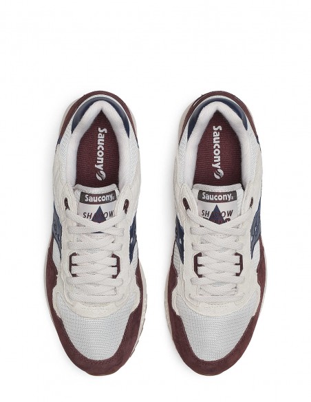 Baskets Saucony Shadow 5000 Bordeaux, Blanc et Bleu Marine - HYLTON.Fr