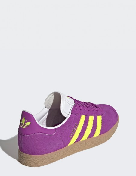 Sneakers Femme Adidas Original Gazelle W Purple Yellow - Hylton.fr