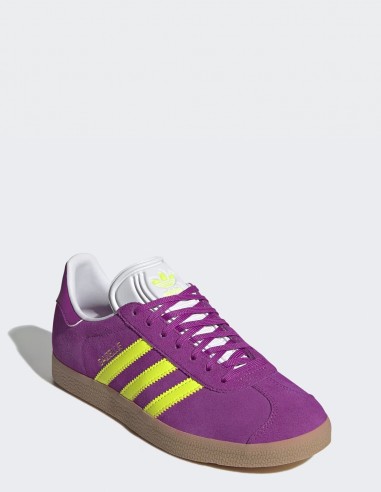 Sneakers Femme Adidas Original Gazelle W Purple Yellow - Hylton.fr