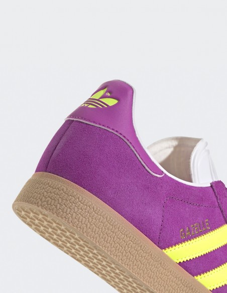 Sneakers Femme Adidas Original Gazelle W Purple Yellow - Hylton.fr