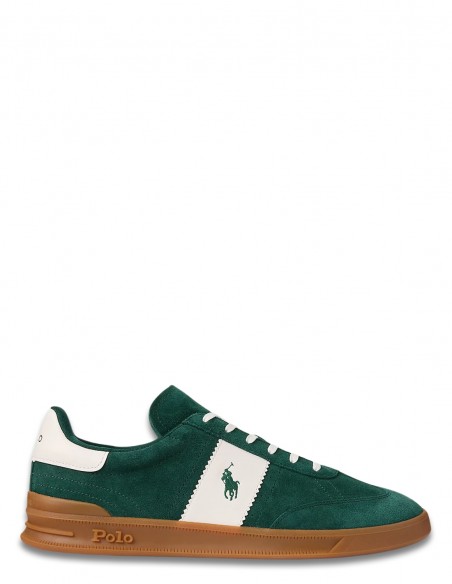 Baskets Polo Ralph Lauren Vert en Suède - Classique et Confort - Hylton