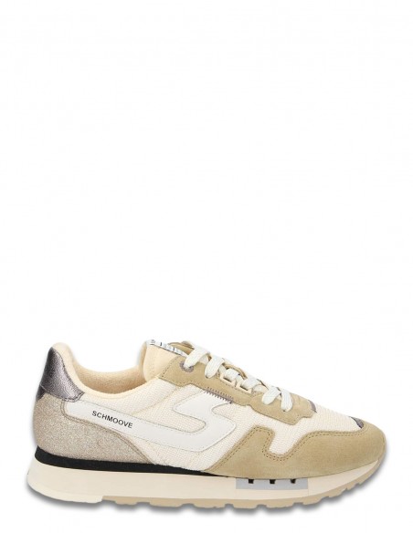 Baskets Schmoove Athene Runner Beige et Blanc - Style Rétro et Confort