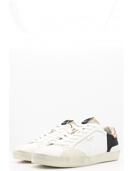 Baskets Pepe Jeans Blanc, Noir et Beige - Style Urbain et Confort - Hylton