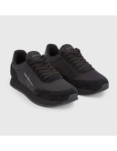 Calvin Klein - Baskets Homme Retro Runner Iconic Noir - Hylton.fr